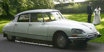 Hochzeitsauto-Vermietung - Chauffeur: nur mit Chauffeur - Gelsenkirchen - weißes Hochzeitsauto Citroen DS - Citroën DS "die Göttin"