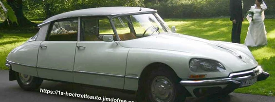 Hochzeitsauto: weißes Hochzeitsauto Citroen DS - Citroën DS "die Göttin"
