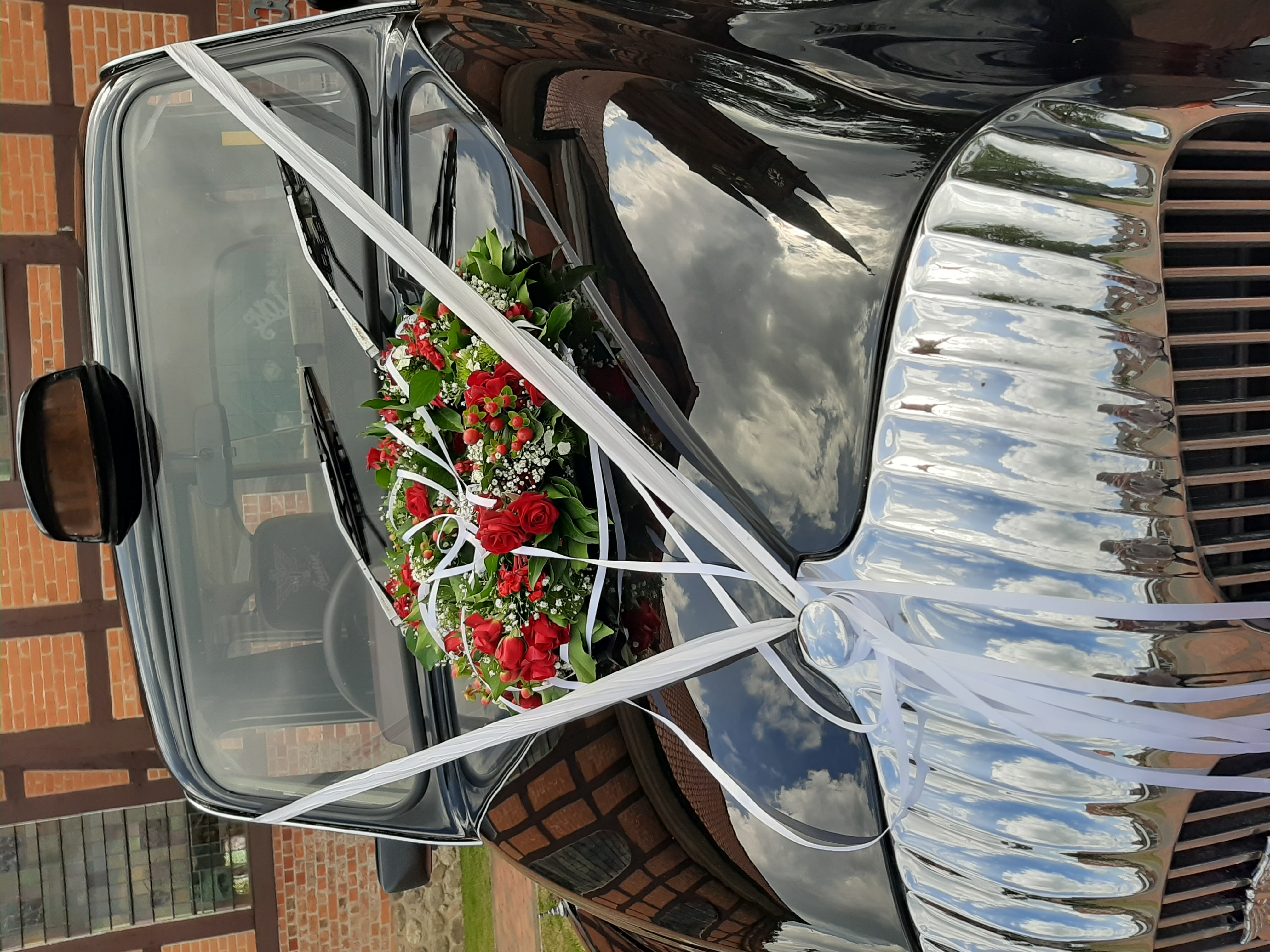 Hochzeitsauto-Vermietung - Marke: Austin - Niedersachsen - Blumen werden immer nach Absprache bestellt. - London Cab Lüneburg