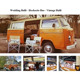 Hochzeitsauto: VW Bulli - Bulli Bus - Vintage Bus für viele Gelegenheiten. Mit Dachträger, Sitrze die gegenüber stehen, zweifarbig im 60/70er Design.
 - London-Taxi/Hochzeits Taxi/Wedding Taxi/Hochzeitsauto