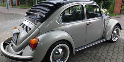 Hochzeitsauto-Vermietung - Antrieb: Benzin - Sachsen-Anhalt Süd - VW Käfer Hochzeitsautovermietung mit Chauffeur Leipzig und Umgebung