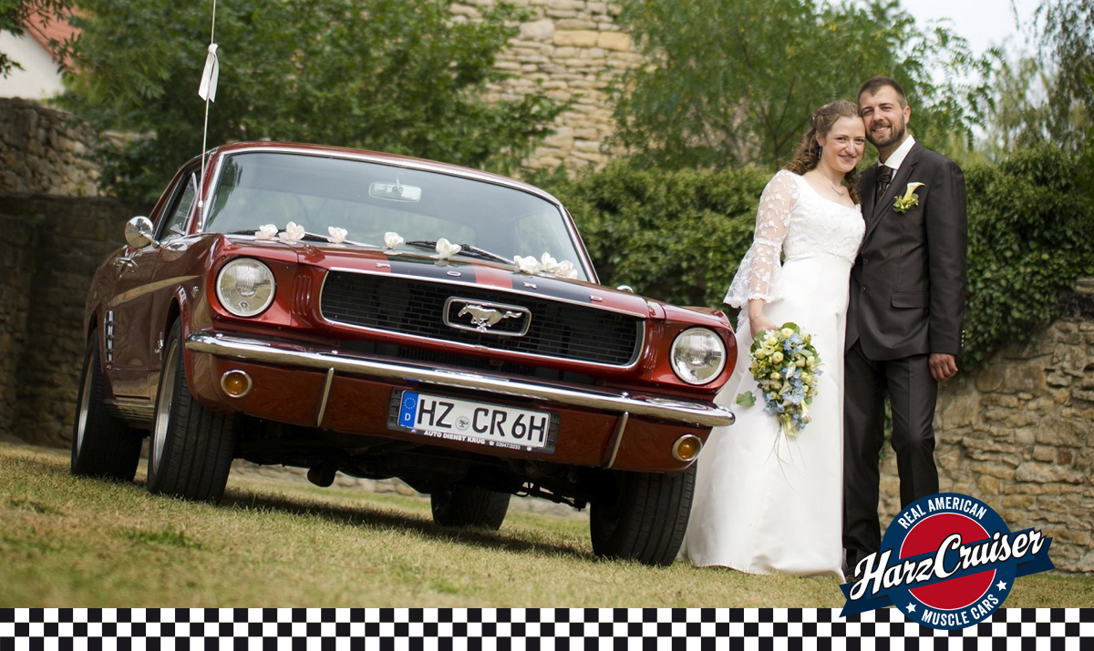 Hochzeitsauto-Vermietung - Einzugsgebiet: regional - Thüringen Nord - 1966er Mustang Coupé