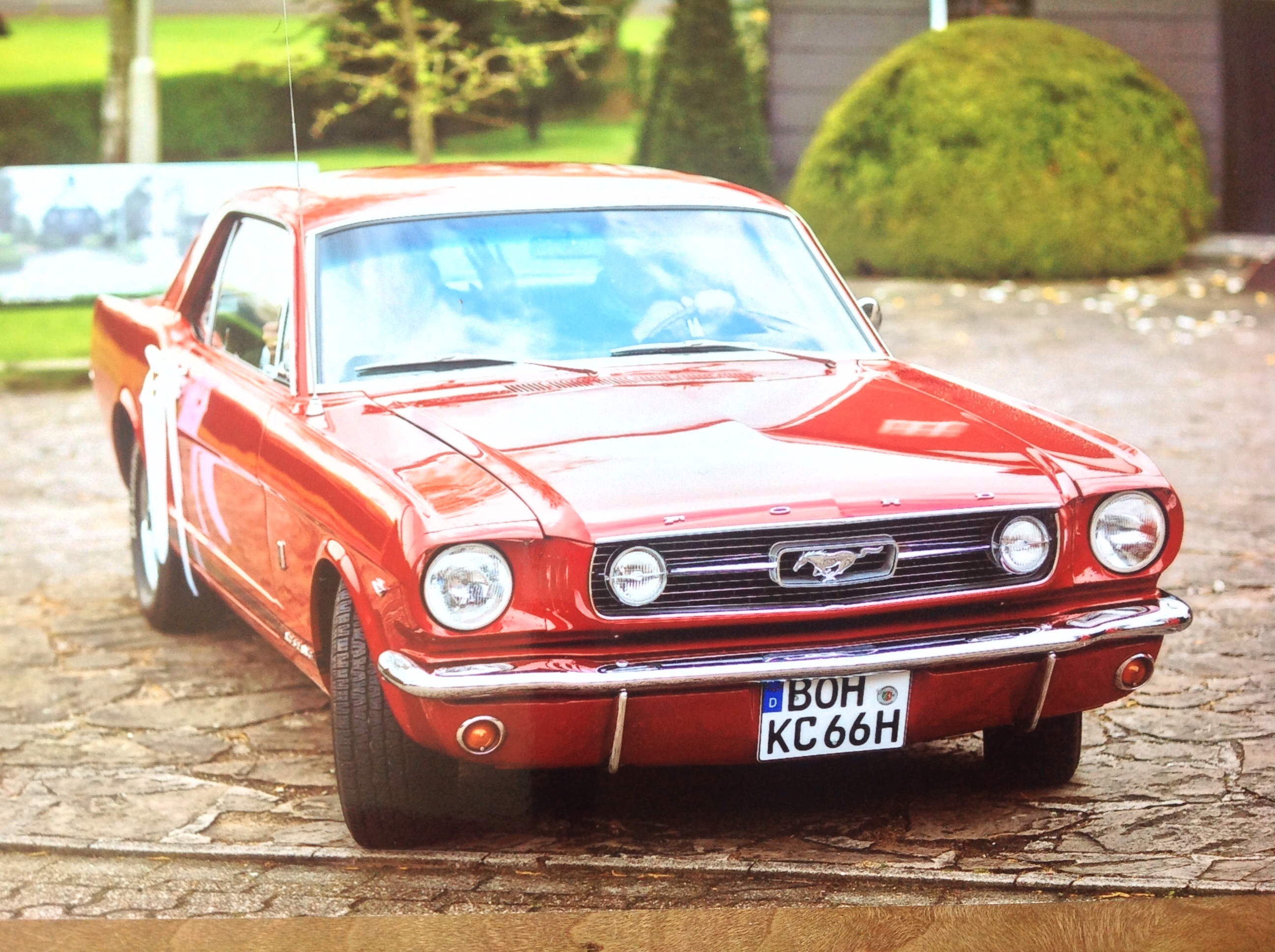 Hochzeitsauto-Vermietung - Farbe: Rot - Niederrhein - Hochzeitsmustang