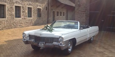 Hochzeitsauto-Vermietung - Hattingen - Cadillac de Ville Hochzeitsauto Cabriolet - weiß Ruhrgebiet - Cadillac Weddingcar - Hochzeitsauto & Fotografie