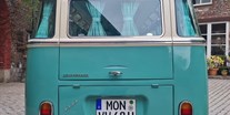 Hochzeitsauto-Vermietung - Art des Fahrzeugs: Oldtimer - Köln, Bonn, Eifel ... - Dein Hochzeitsauto VW T1 Samba Bus türkis-weiss BJ 1968 