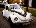 Hochzeitsauto: VW Käfer 1302 weiss, Cabrio 1303 schwarz, Cabrio 1303 gelb