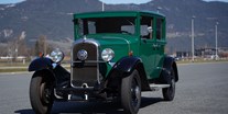 Hochzeitsauto-Vermietung - Farbe: Gelb - Citroen AC4,
Bj. 1928 
Angemeldet 1931 - Oldtimer Shuttle