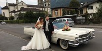 Hochzeitsauto-Vermietung - Art des Fahrzeugs: Oldtimer - Schweiz - Hochzeit in Glarus - Oldtimer-Traumfahrt - Cadillac Deville Cabriolet, Jg. 1964