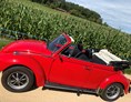 Hochzeitsauto: VW Käfer Cabriolet rot