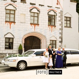 Hochzeitsauto: Lincoln-Stretchlimousine von Oldtimer &  Hummer-Stretchlimousinen Verleih