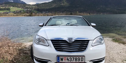 Hochzeitsauto-Vermietung - Marke: Lancia - Sbg. Salzkammergut - Lancia Flavia Cabrio weiss