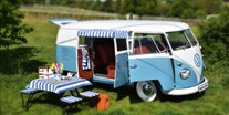 Hochzeitsauto-Vermietung - Farbe: Blau - VW Bus T1 von Book a Bulli.com
